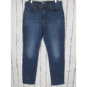 old navy men jeans size 36 X 32 blue athletic built in flex straight denim